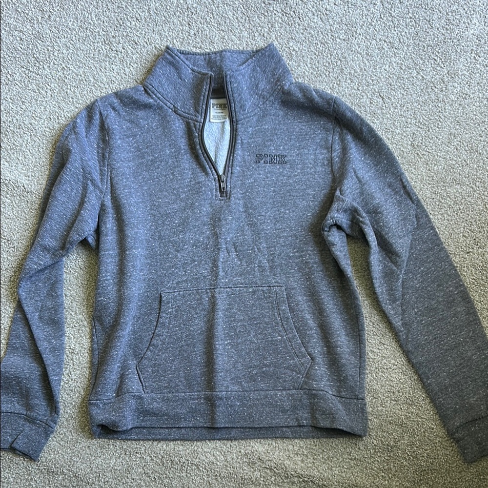 Gray Quarter-Zip Pullover